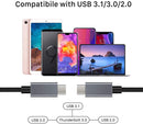 NÖRDIC Thunderbolt 3 USB C kabel 1m 20Gbps 100W Power Delivery 5K 60Hz dubbla 4K 60Hz UHD svart