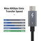 NÖRDIC Thunderbolt 3 USB C kabel 2m 40Gbps 100W Power Delivery 5K 60Hz dubbla 4K 60Hz UHD svart