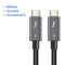 NÖRDIC Thunderbolt 3 USB C kabel 2m 40Gbps 100W Power Delivery 5K 60Hz dubbla 4K 60Hz UHD svart