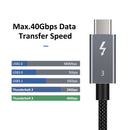 NÖRDIC Thunderbolt 3 USB C kabel 1,5m 40Gbps 100W Power Delivery 5K 60Hz dubbla 4K 60Hz UHD svart