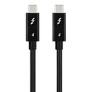 NÖRDIC 50cm Thunderbolt 4 USB-C kabel 40Gbps 100W laddning 8K video kompatibel med USB 4 och Thunderbolt 3