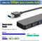 NÖRDIC USB 3.0 4port 5Gbps hubb 35cm kabel svart