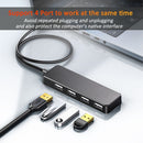 NÖRDIC USB 3.0 4port 5Gbps hubb 35cm kabel svart
