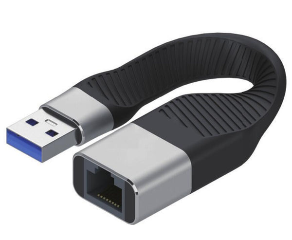 NÖRDIC kort flatkabel 14cm USB 3.0 till Giga LAN nätverksadapter