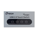 USB2.0 switch 4xdatorer till 1xUSB enhet metal svart USB växlare