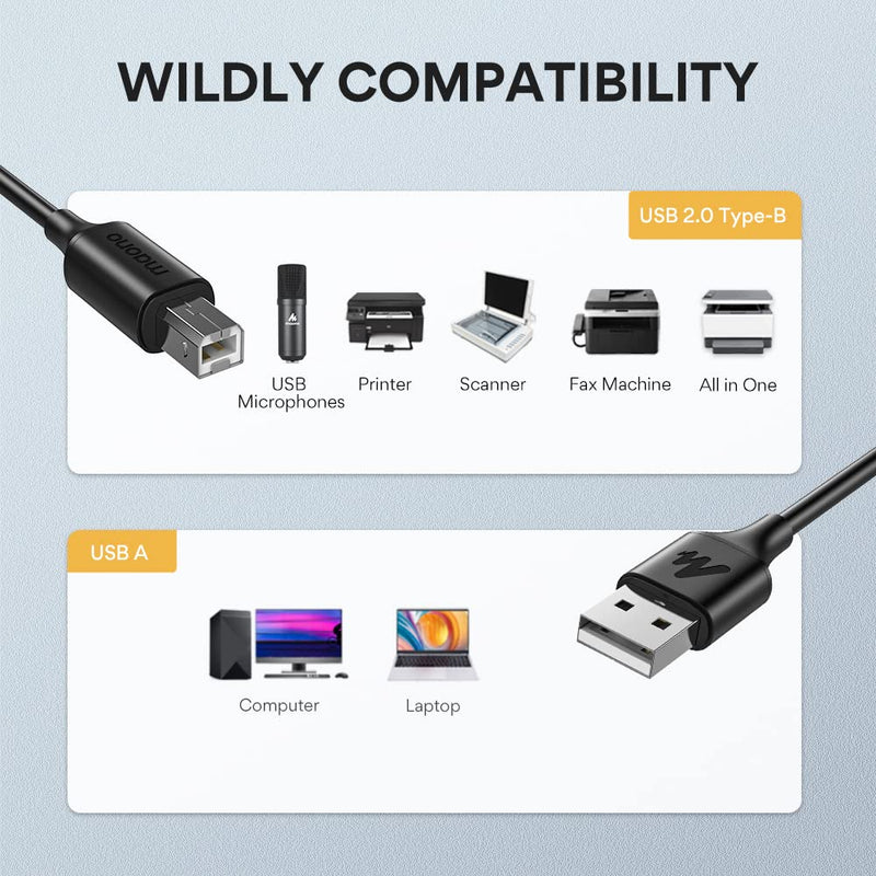 Cable Matters USB 3.0-kabel 3m (USB 3-kabel, USB 3.0 A till B-kabel) i  svart 3 meter