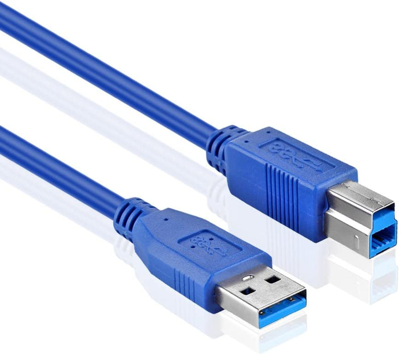 NÖRDIC USB 3.1 kabel 1,8m USB A till USB B blå USB Super Speed skrivarkabel