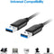 NÖRDIC kabel 1m USB3.1 A hane till A hane 5Gbps Super Speed USB3.0