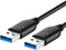 NÖRDIC kabel 1m USB3.1 A hane till A hane 5Gbps Super Speed USB3.0