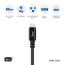 NÖRDIC USB4 kabel 1,5m 40Gbps data 8K video PD 240W kompatibel med Thunderbolt 3