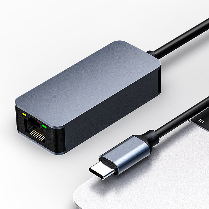 NÖRDIC USB-C till 2,5Gbps LAN Adapter Thunderbolt 3/4 15cm kabel aluminium