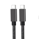 NÖRDIC 1,5m USB3.2 Gen2 SuperSpeed USB 10Gbps USB-C till C nylonflätad kabel med Power Delivery 100W, 4K60Hz video och Emarker