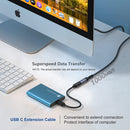 NÖRDIC 1m USB3.2 Gen2 SuperSpeed USB 10Gbps USB-C till C nylonflätad förlängningskabel med Power Delivery 100W, 4K60Hz video och Emarker