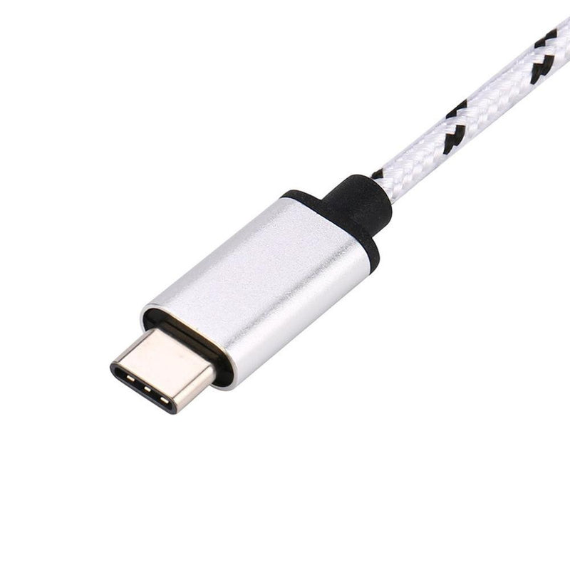 NÖRDIC USB-A OTG till USBC 3.1 Gen 1 adapter aluminium 30cm silver