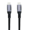 NÖRDIC 3m USB3.2 Gen1 USB-C till C nylonflätad kabel snabbladdning 3A 5Gbps Power Delivery PD 60W