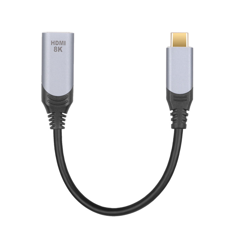 NÖRDIC 20cm adapter USB-C to HDMI 2.1 8K30Hz 4K120Hz 48Gbps HDR Kompatibel med Thunderbolt 3 och 4