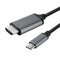 NÖRDIC 1,8m USBC till HDMI 4K 60Hz kabel svart stöd för HDCP1.4 och 2.2 Ren koppar 99,99%