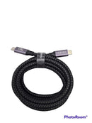 NÖRDIC 1m USB-C till C nylonflätad kabel snabbladdning med PD3.1 240W 48V 5A med Emarker