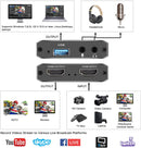 NÖRDIC Video capture adapter HDMI output 4K 30Hz HDMI med Loop Mikrofon och audio out HDMI Signal Loop Out