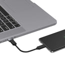 NÖRDIC USB C till OTG USB A mini adapter metal grå