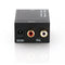 NÖRDIC Digital till Analog ljudomvandlare Mini DAC, Toslink och Coaxial till RCA L/R audio, Metal D/A omvandlare