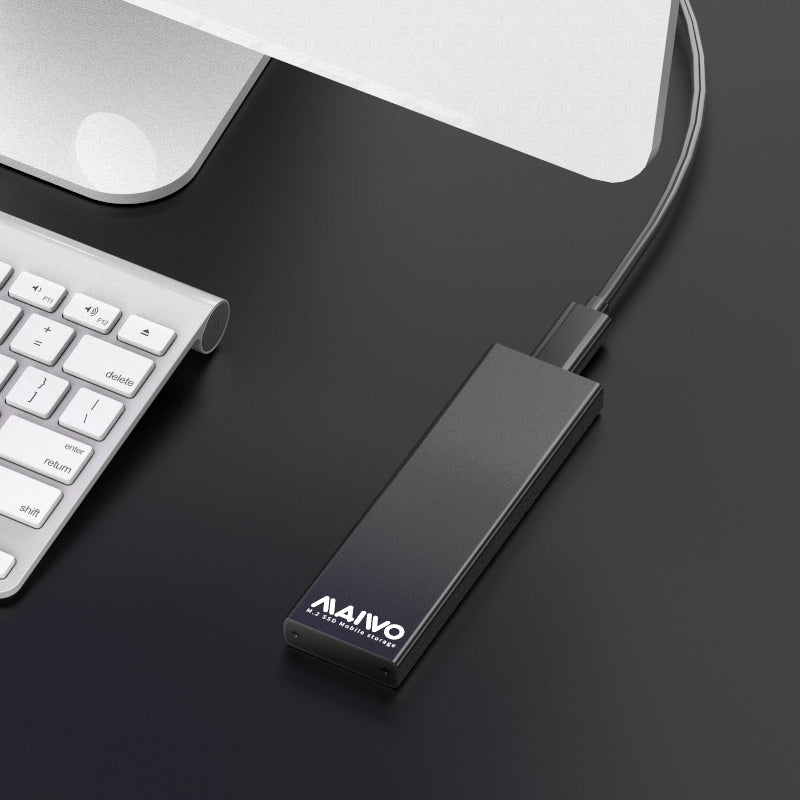 Maiwo K1688S M.2 SATA SSD till USB C GEN1 5Gbps extern Lagringskabinett  B-Key och B&M-Key aluminium